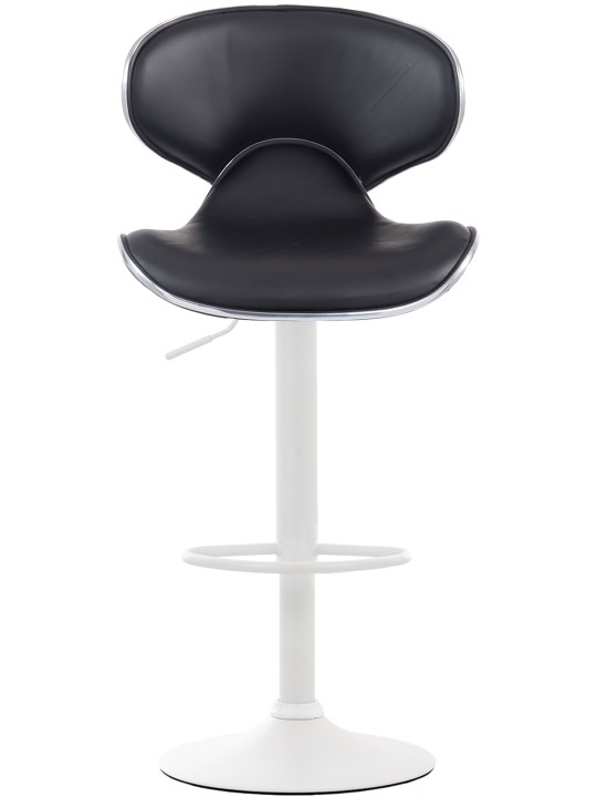 Lot de 2 tabourets de bar Las Vegas V2 simili cuir, noir