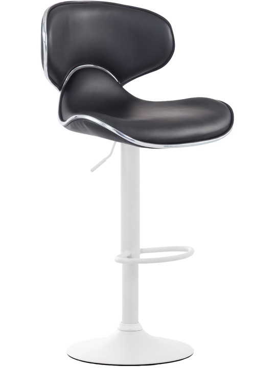 Lot de 2 tabourets de bar Las Vegas V2 simili cuir, noir