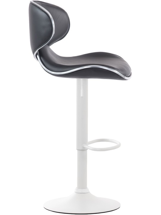 Lot de 2 tabourets de bar Las Vegas V2 simili cuir, noir