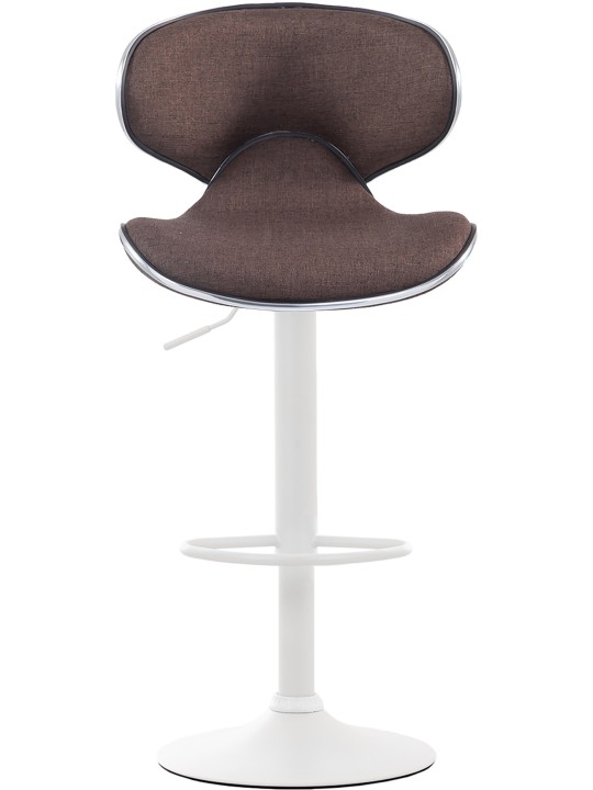 Lot de 2 tabourets de bar Las Vegas V2 en tissu, brun