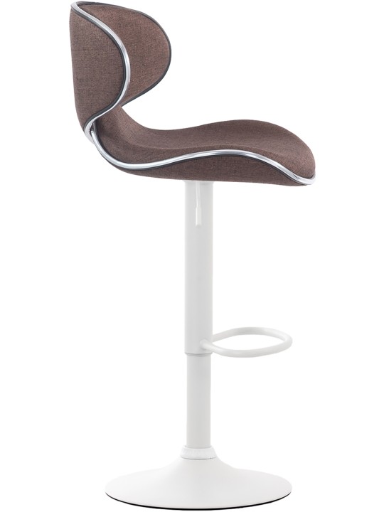 Lot de 2 tabourets de bar Las Vegas V2 en tissu, brun