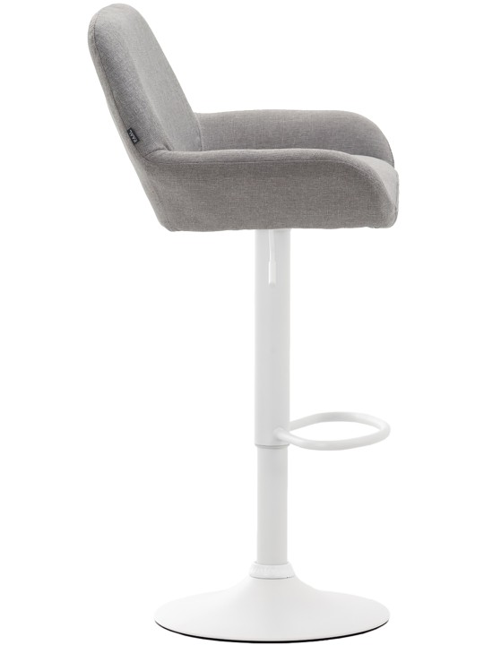 Lot de 2 tabourets de bar Braga tissu, gris Lot de 2 tabourets de bar Braga tissu, gris
