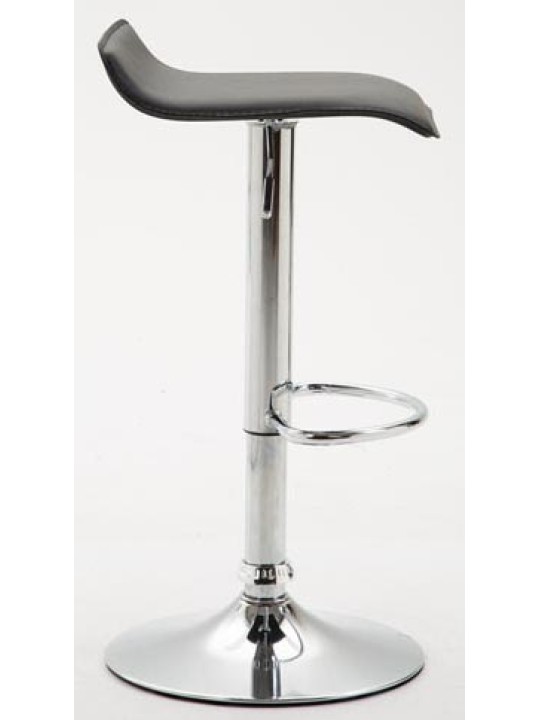 Lot de 2 tabourets de bar Dyn V2 simili cuir chromé, noir Lot de 2 tabourets de bar Dyn V2 simili cuir chromé, noir