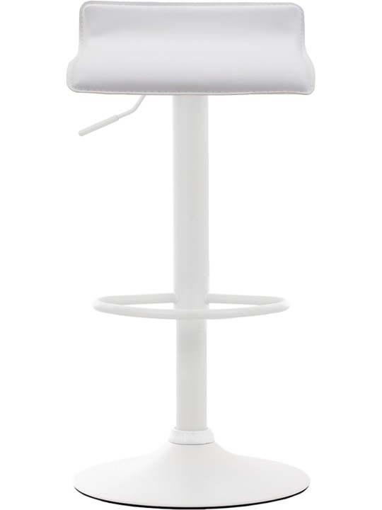 Lot de 2 tabourets de bar Dyn V2 en cuir artificiel, blanc Lot de 2 tabourets de bar Dyn V2 en cuir artificiel, blanc