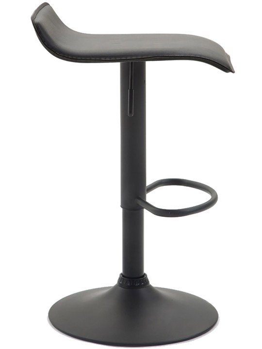 Lot de 2 tabourets de bar Dyn V2 en cuir artificiel, noir Lot de 2 tabourets de bar Dyn V2 en cuir artificiel, noir