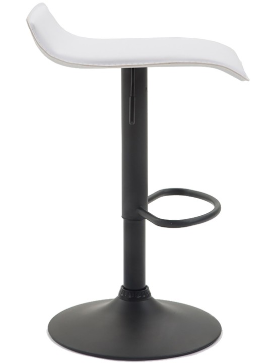 Lot de 2 tabourets de bar Dyn V2 en cuir artificiel, blanc