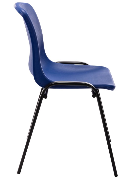 Lot de 4 chaises empilables Nowra plastique, bleu