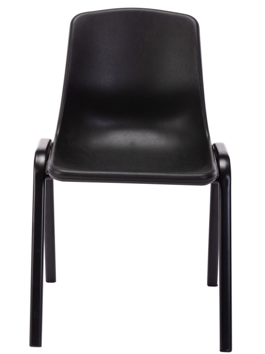 Lot de 4 chaises empilables Nowra plastique, noir Lot de 4 chaises empilables Nowra plastique, noir
