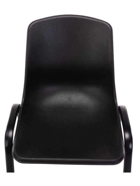 Lot de 4 chaises empilables Nowra plastique, noir Lot de 4 chaises empilables Nowra plastique, noir