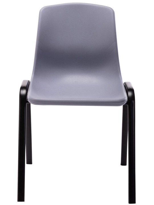 Lot de 4 chaises empilables Nowra plastique, gris Lot de 4 chaises empilables Nowra plastique, gris