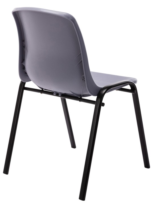 Lot de 4 chaises empilables Nowra plastique, gris Lot de 4 chaises empilables Nowra plastique, gris