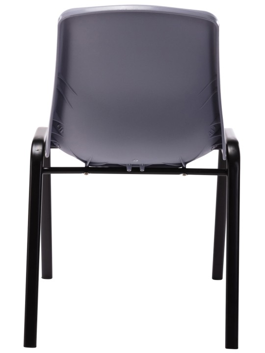 Lot de 4 chaises empilables Nowra plastique, gris Lot de 4 chaises empilables Nowra plastique, gris