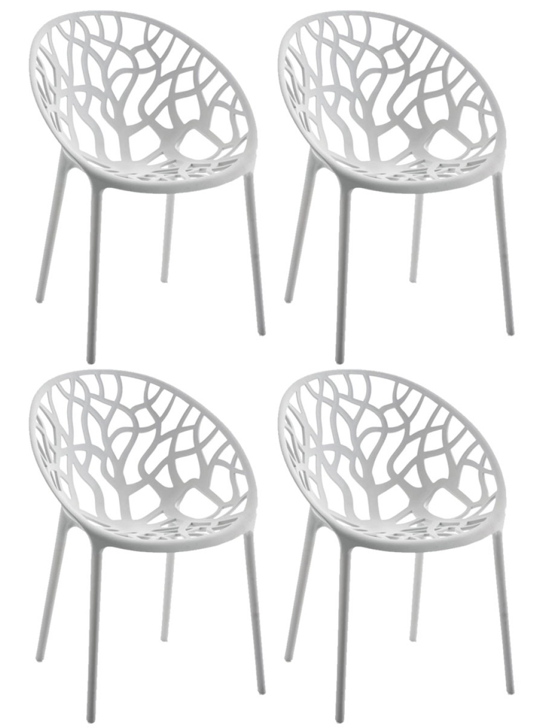 Ensemble de 4 chaises Hope, gris clair