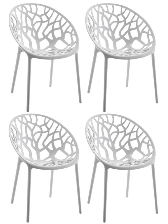 Ensemble de 4 chaises Hope, gris clair Ensemble de 4 chaises Hope, gris clair