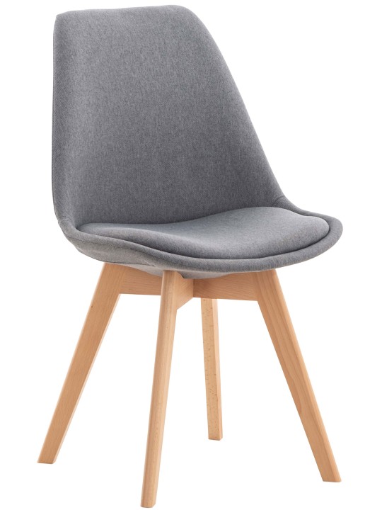 Chaise Linares en tissu, gris clair