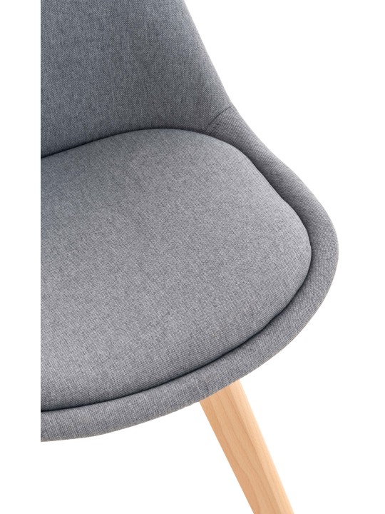 Chaise Linares en tissu, gris clair