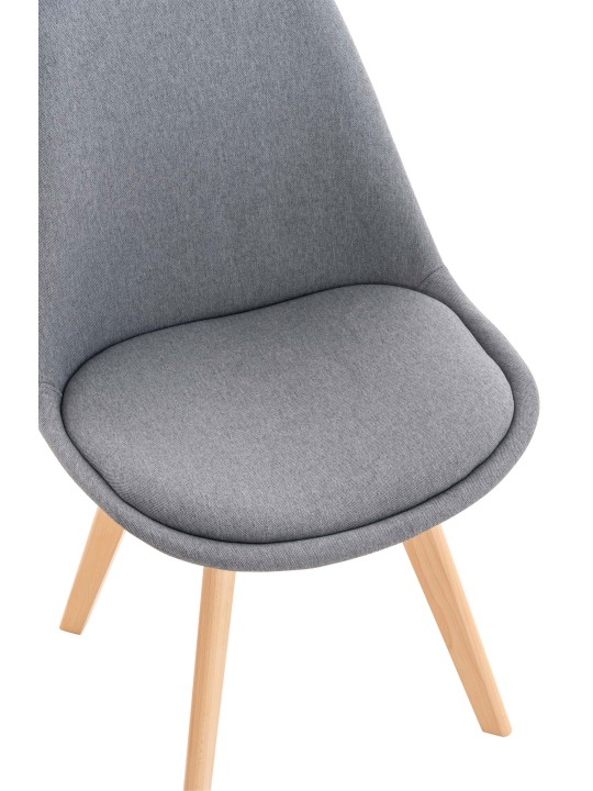 Chaise Linares en tissu, gris clair