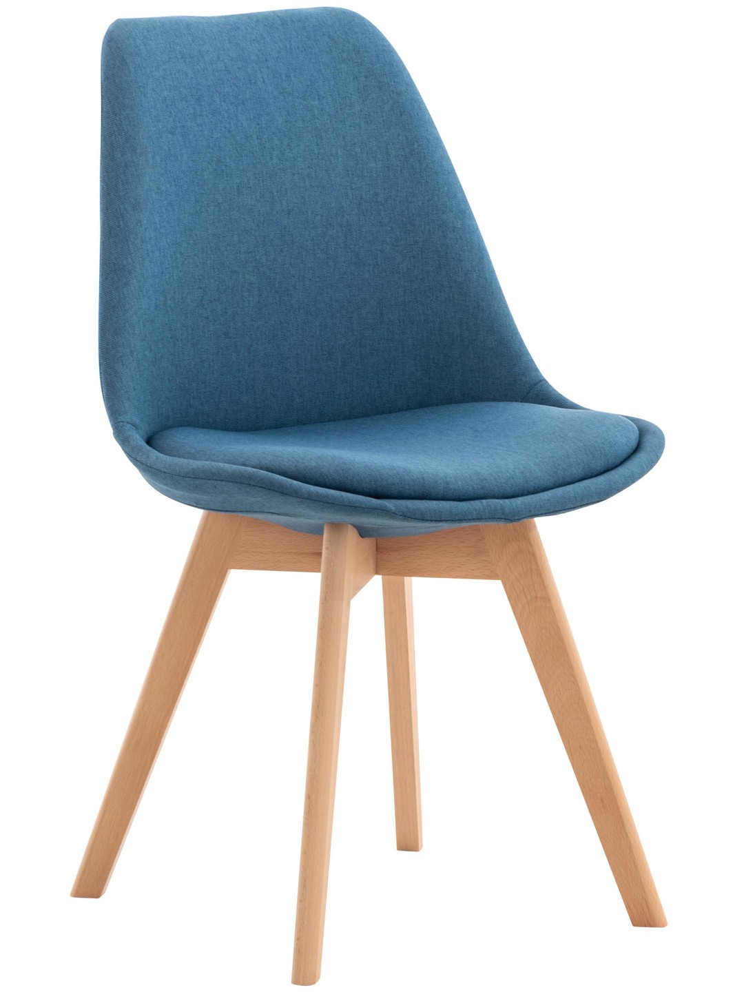 Chaise Linares en tissu, bleu