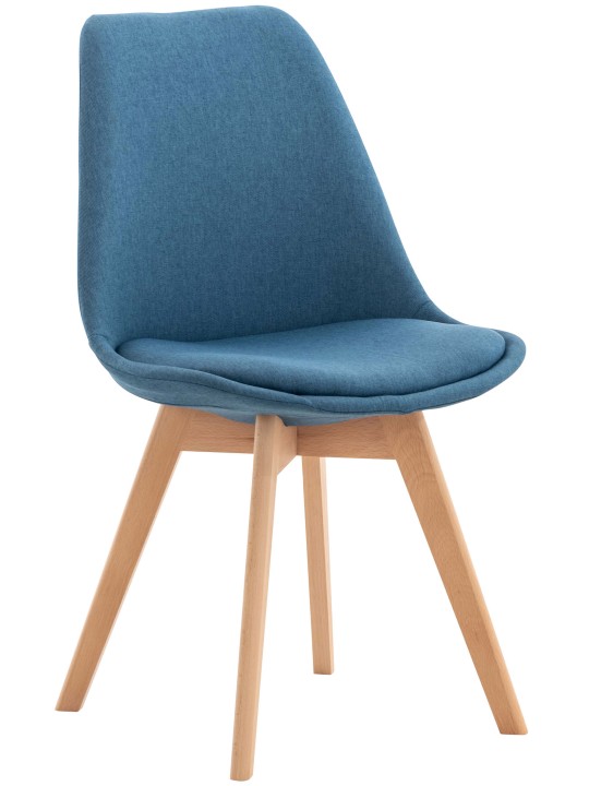 Chaise Linares en tissu, bleu