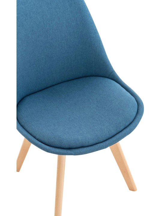 Chaise Linares en tissu, bleu