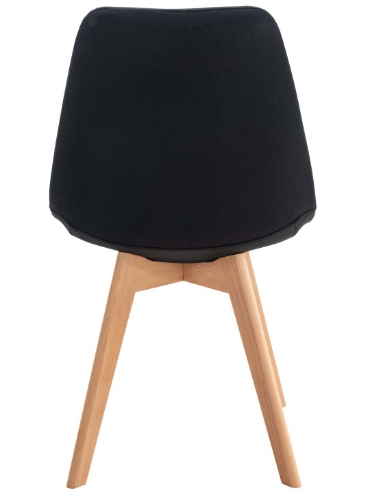 Chaise Linares en tissu, noir