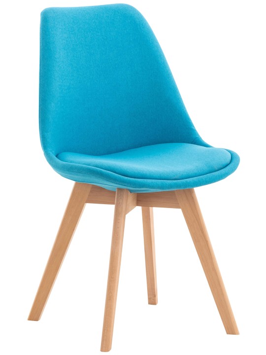 Chaise Linares en tissu, turquoise