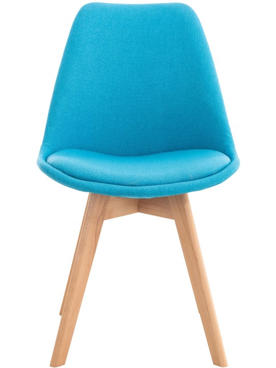 Chaise Linares en tissu, turquoise