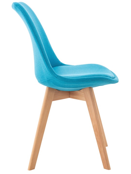 Chaise Linares en tissu, turquoise