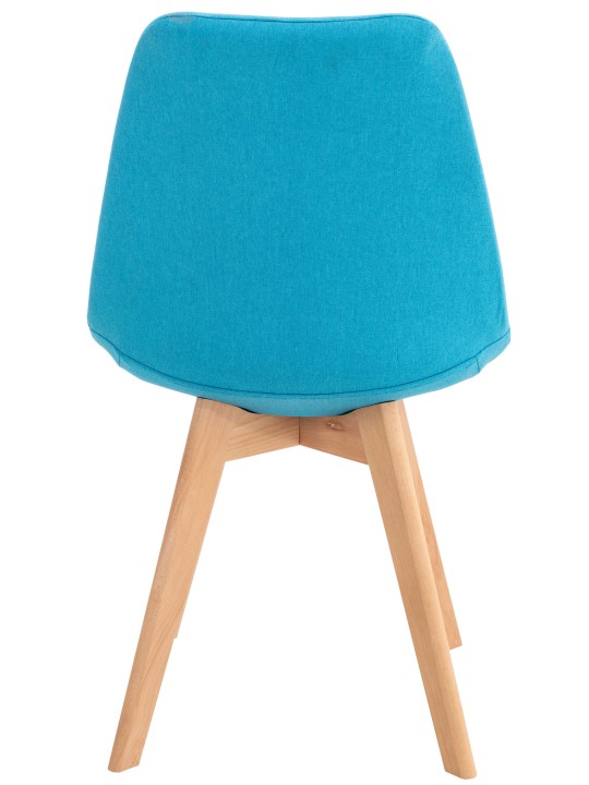 Chaise Linares en tissu, turquoise