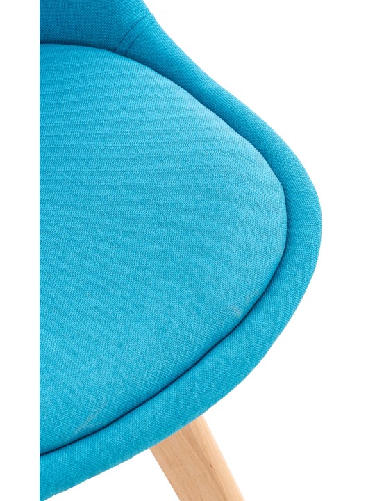 Chaise Linares en tissu, turquoise