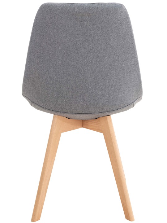 Ensemble de 4 chaises Linares tissu, gris clair