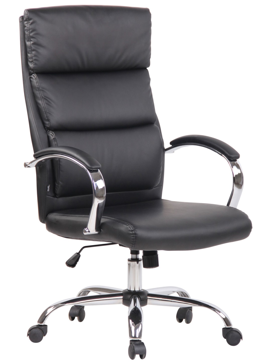 Chaise de bureau Bradford simili cuir, noir