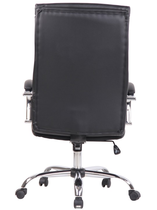 Chaise de bureau Bradford simili cuir, noir