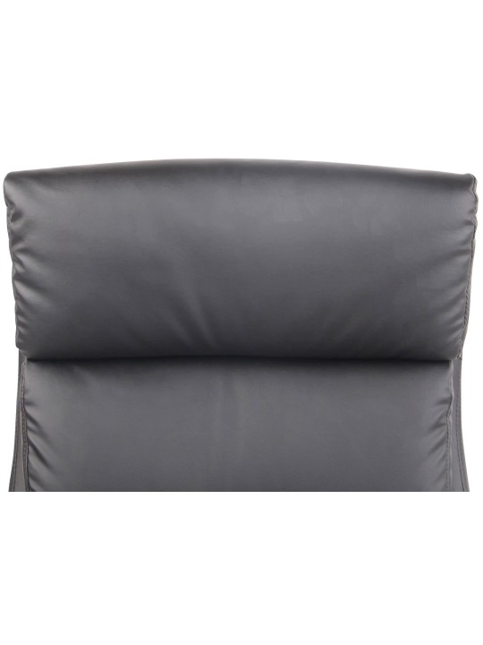 Chaise de bureau Bradford simili cuir, noir