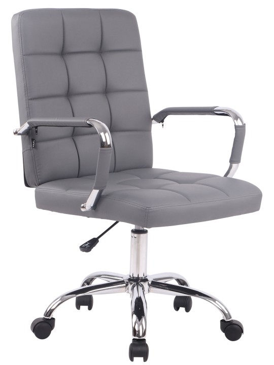 Chaise de bureau Deli PRO simili cuir, gris