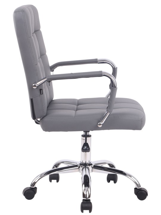 Chaise de bureau Deli PRO simili cuir, gris