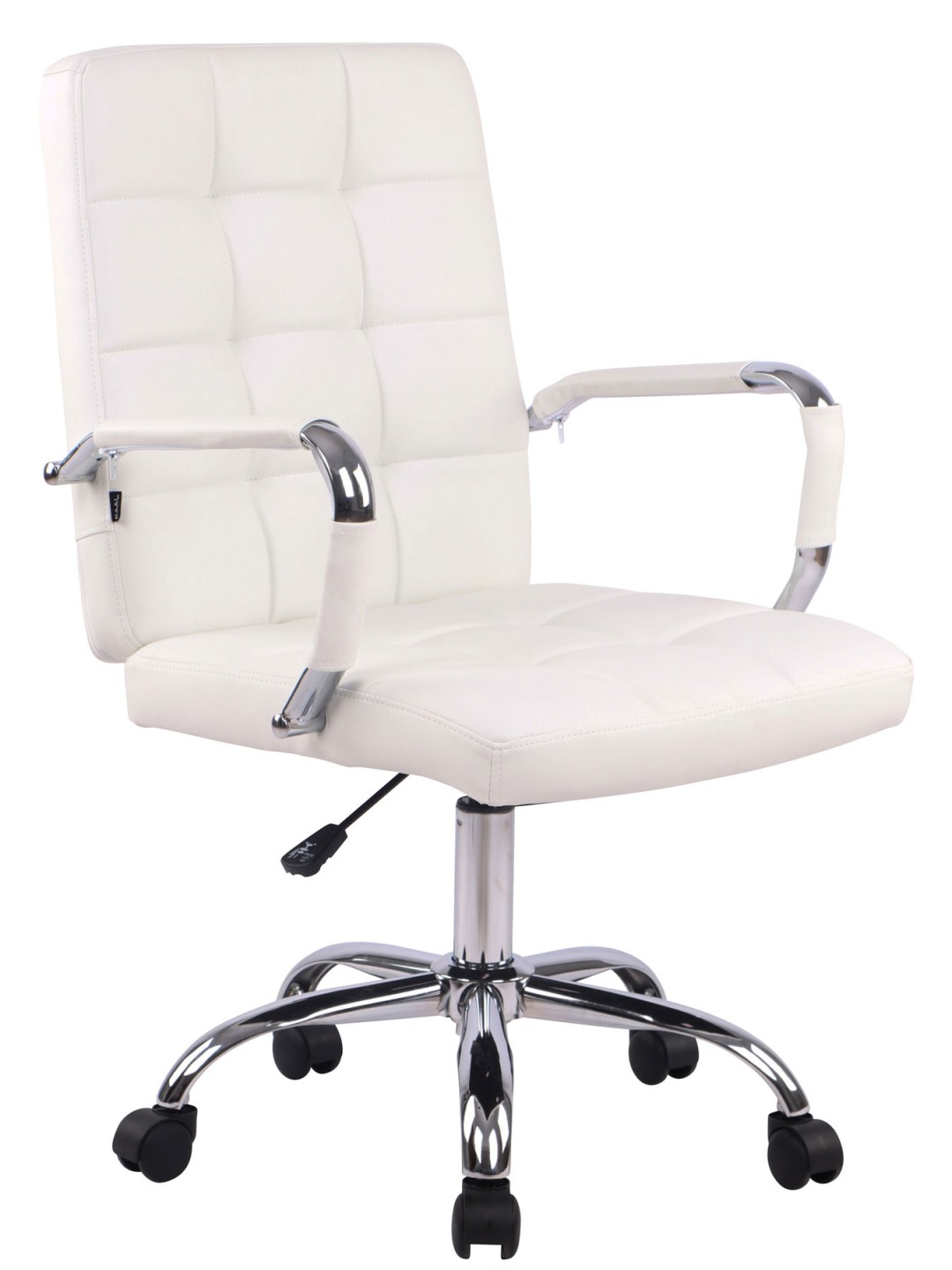Chaise de bureau Deli PRO simili cuir, blanc