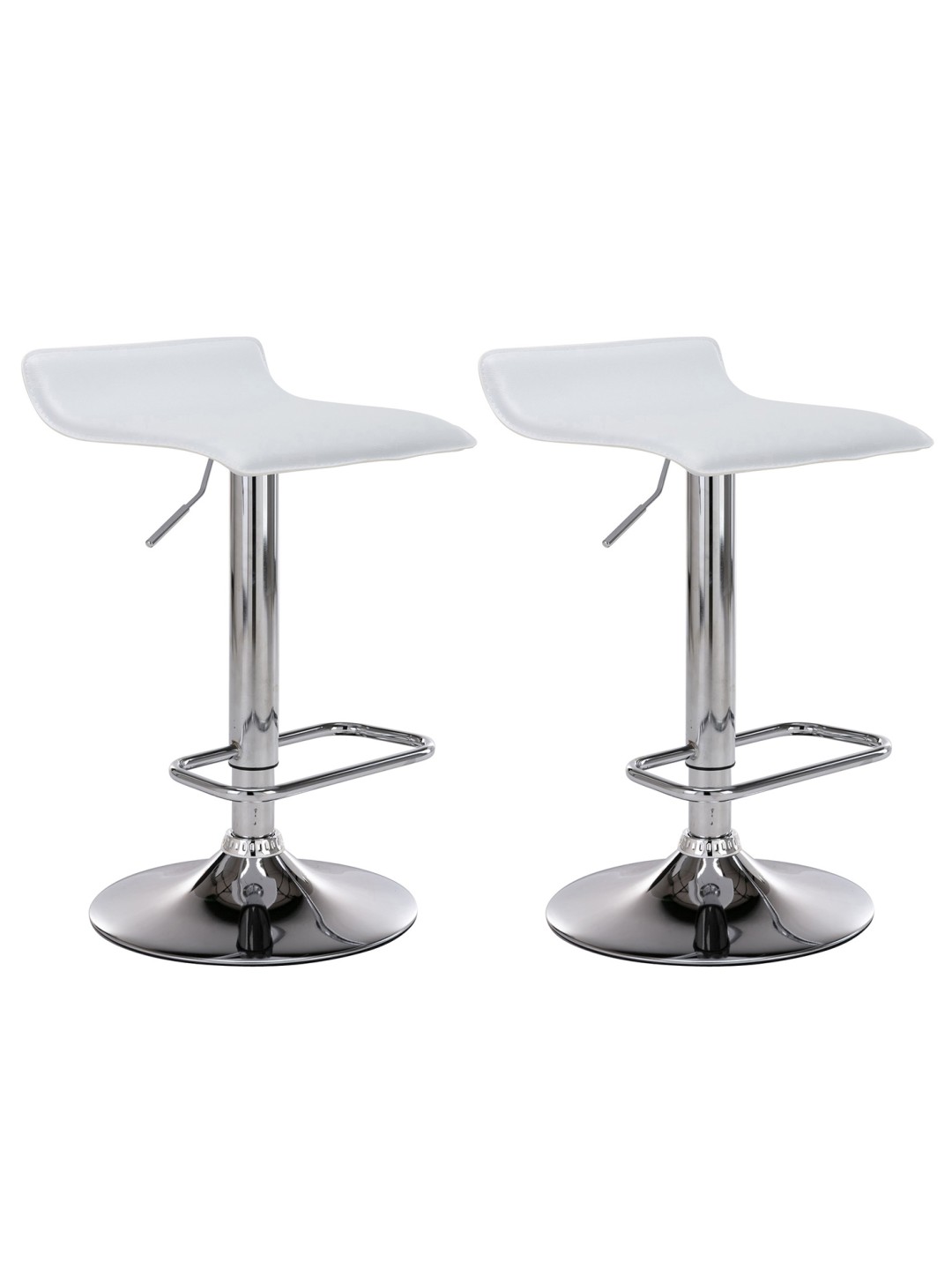 Lot de 2 tabourets de bar Dyn, blanc