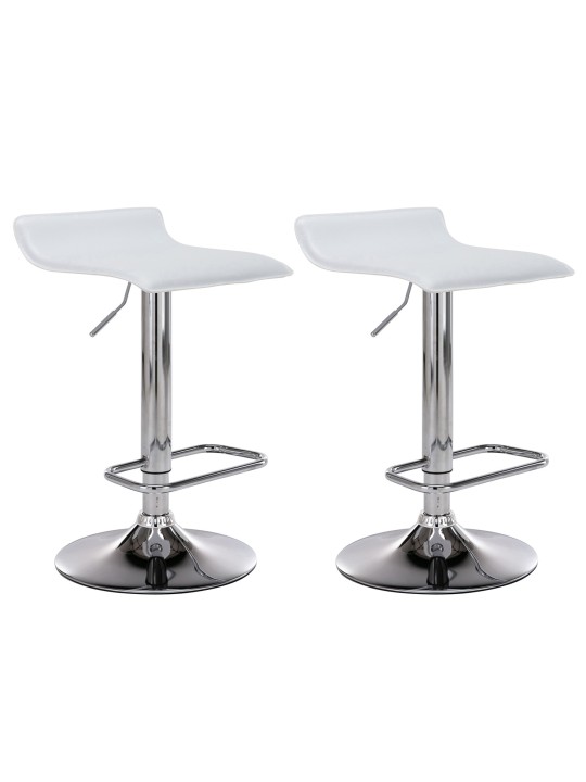Lot de 2 tabourets de bar Dyn, blanc