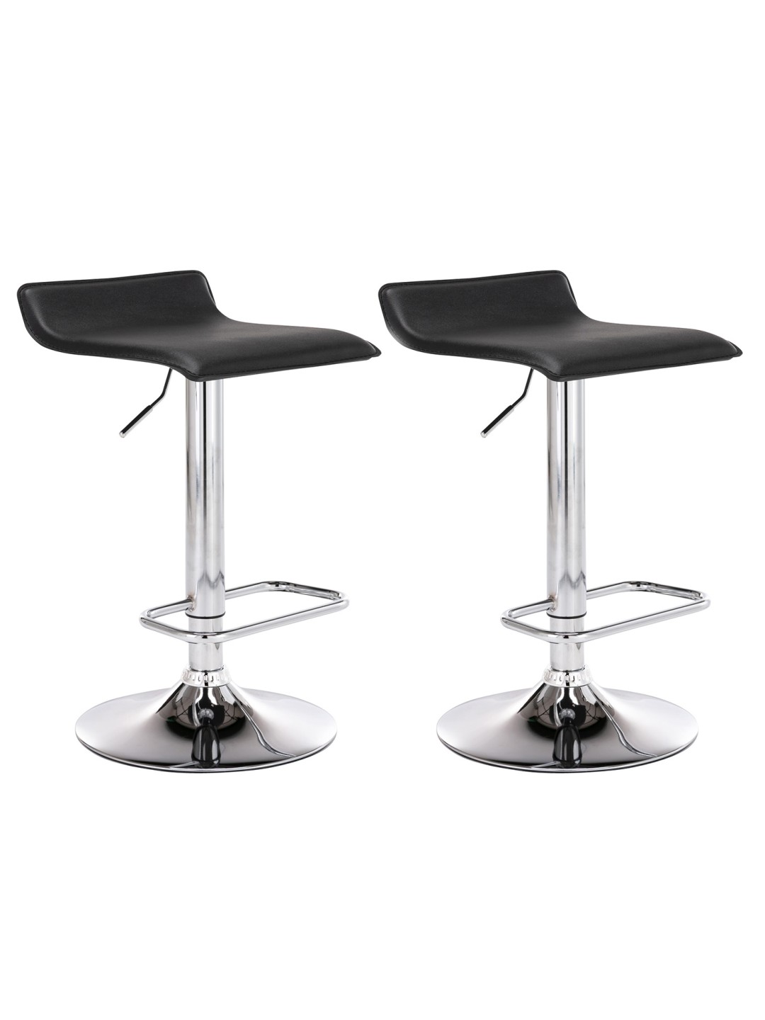 Lot de 2 tabourets de bar Dyn, noir