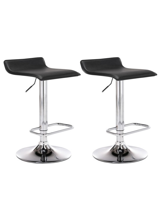 Lot de 2 tabourets de bar Dyn, noir