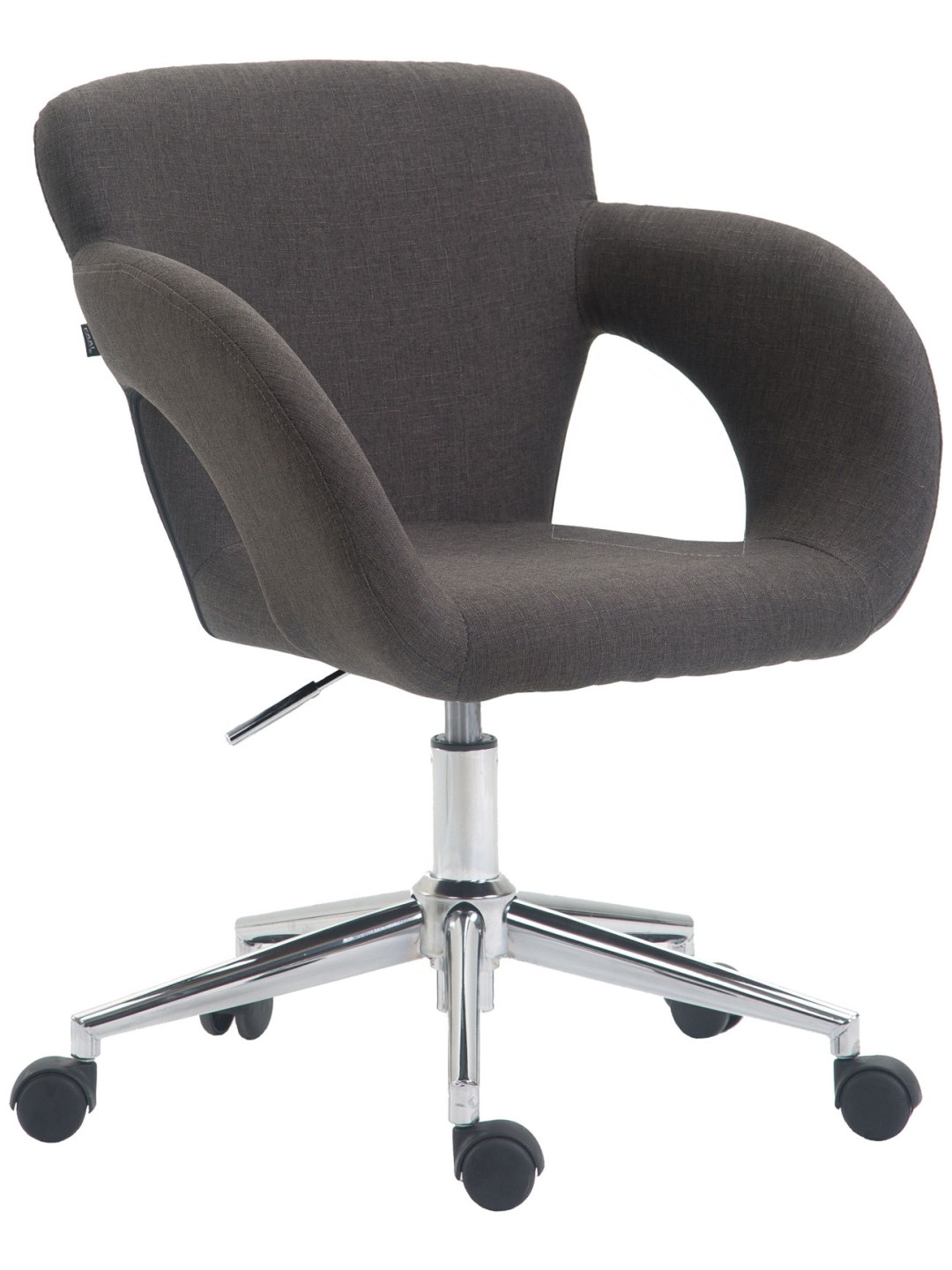 Chaise de bureau Edison tissu, gris foncé