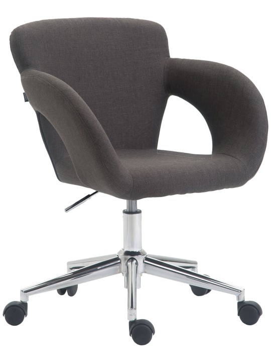 Chaise de bureau Edison tissu, gris foncé