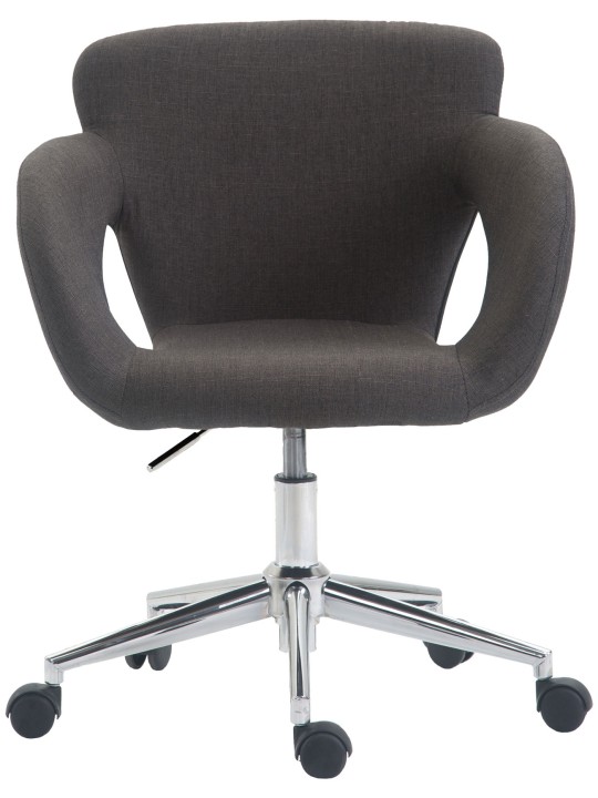 Chaise de bureau Edison tissu, gris foncé