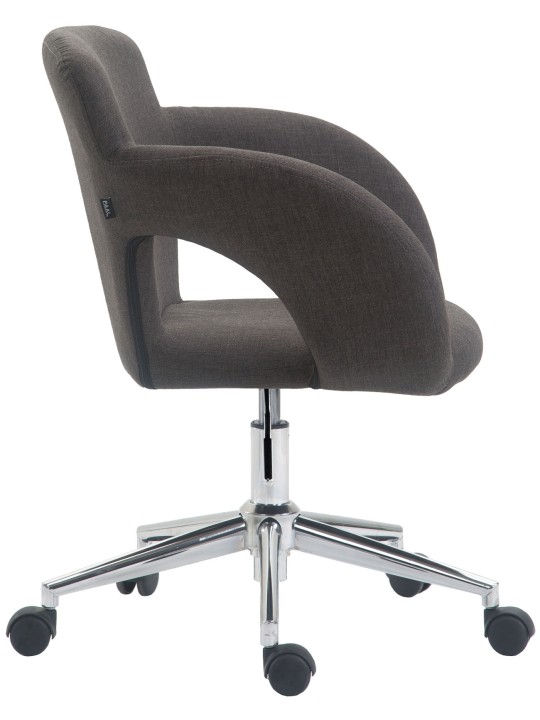 Chaise de bureau Edison tissu, gris foncé