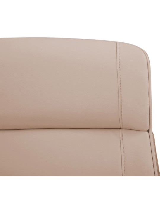 Chaise de bureau Varel simili cuir, naturel/crème