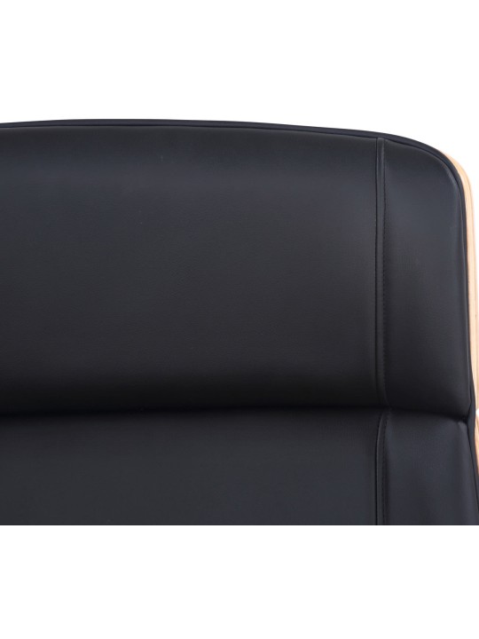 Chaise de bureau Varel simili cuir, naturel/noir