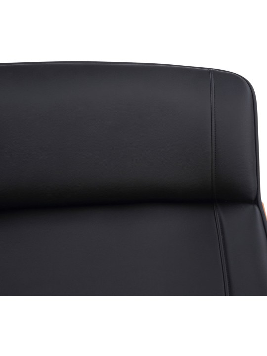 Chaise de bureau Varel simili cuir, noyer/noir Chaise de bureau Varel simili cuir, noyer/noir