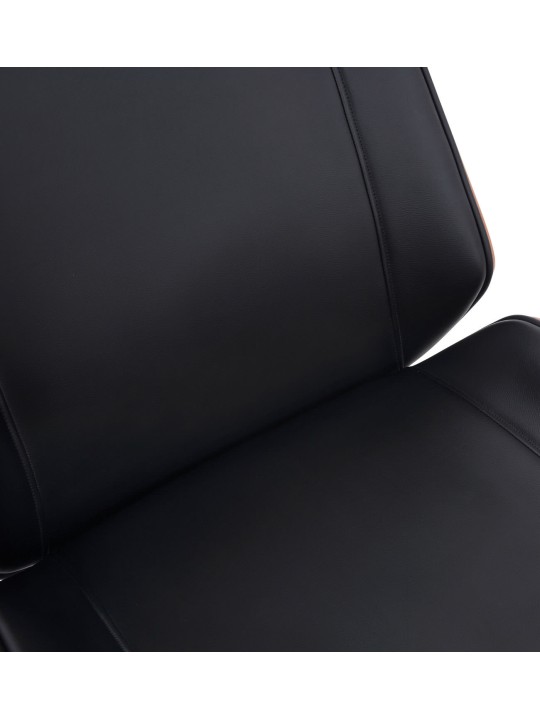 Chaise de bureau Varel simili cuir, noyer/noir Chaise de bureau Varel simili cuir, noyer/noir