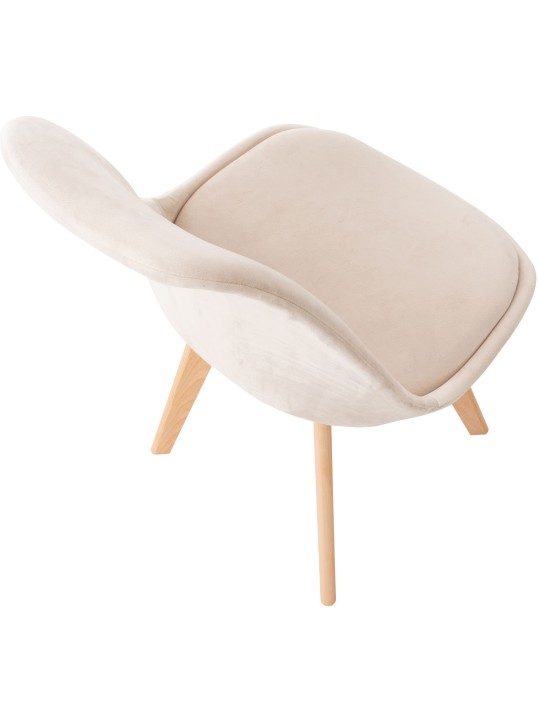 Chaise Linares Velours, beige